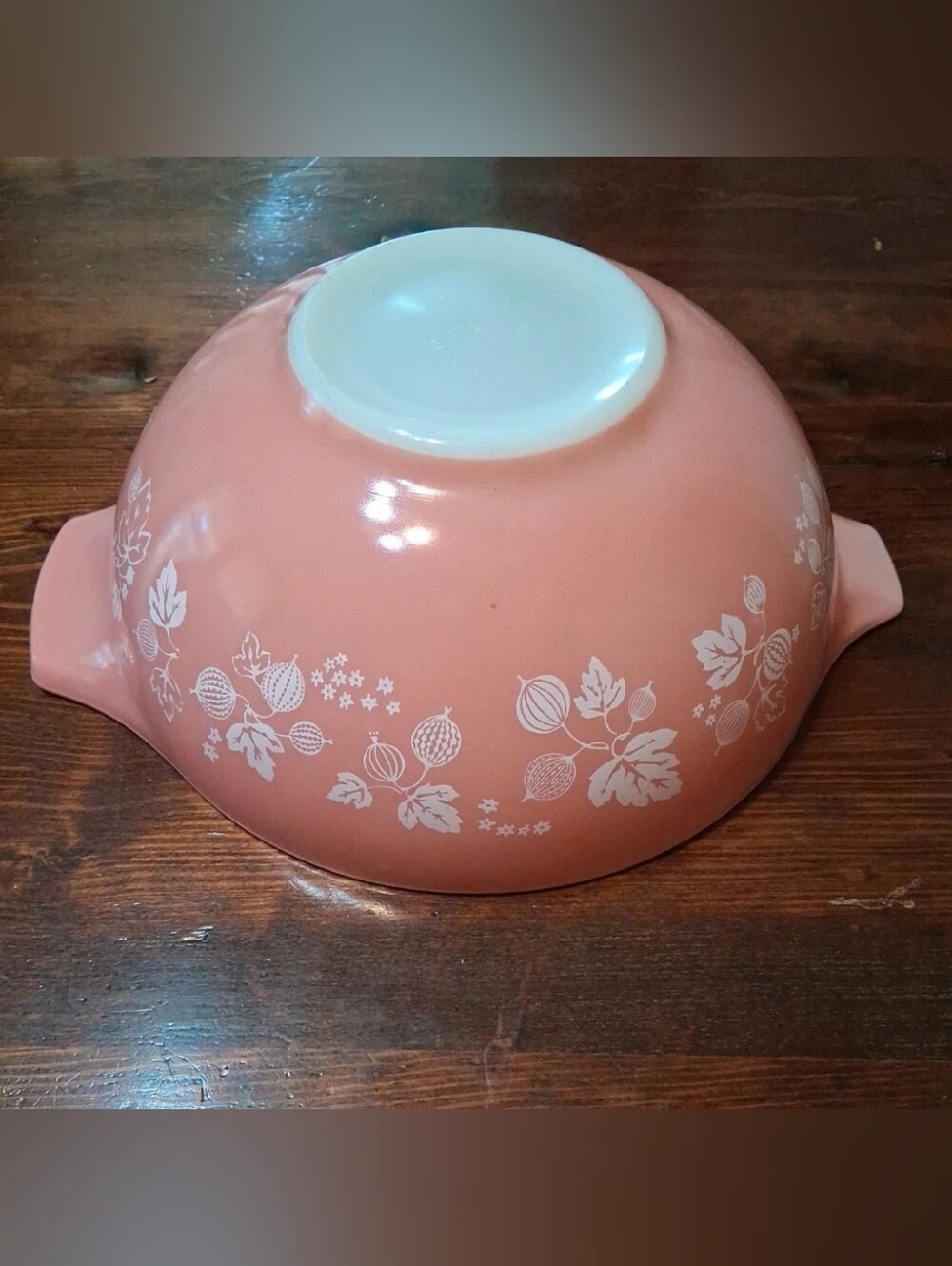 Vintage Pyrex Pink Gooseberry 444 4Qt bowl